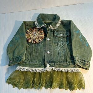 GAP Classic Baby Gap Embellished Denim Jacket Size L/XL 12-24 Months